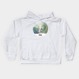 Bunny in the forest Kids Hoodie